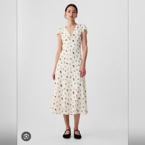 Gap X DOEN Floral Print Cottage Babydoll Midi Dress new with tags  Size 16